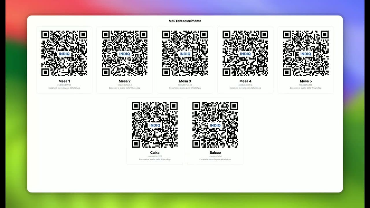 Demo INDIQ — Criação de conta